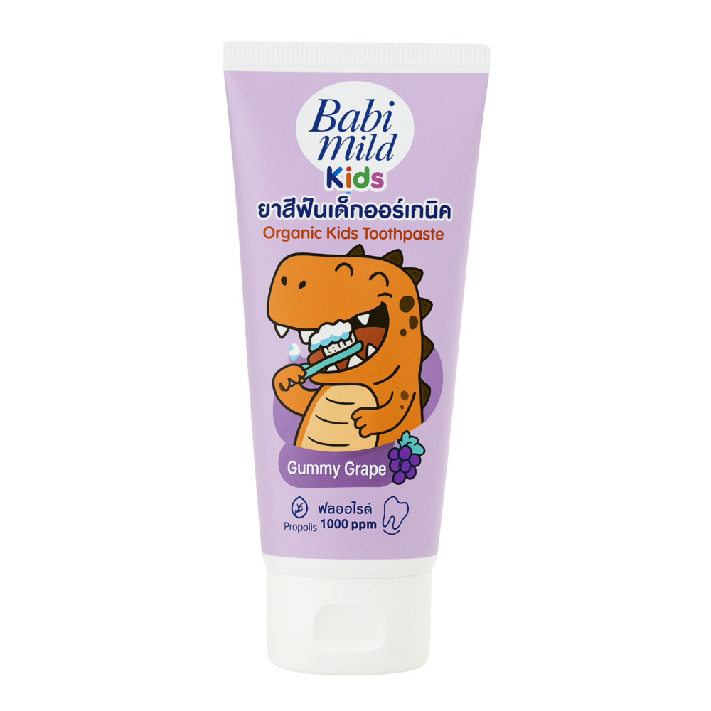 Mild Kids by Baby Mild Organic Children's Toothpaste, Gentle Protection Gummy Grape Formula, 40 g